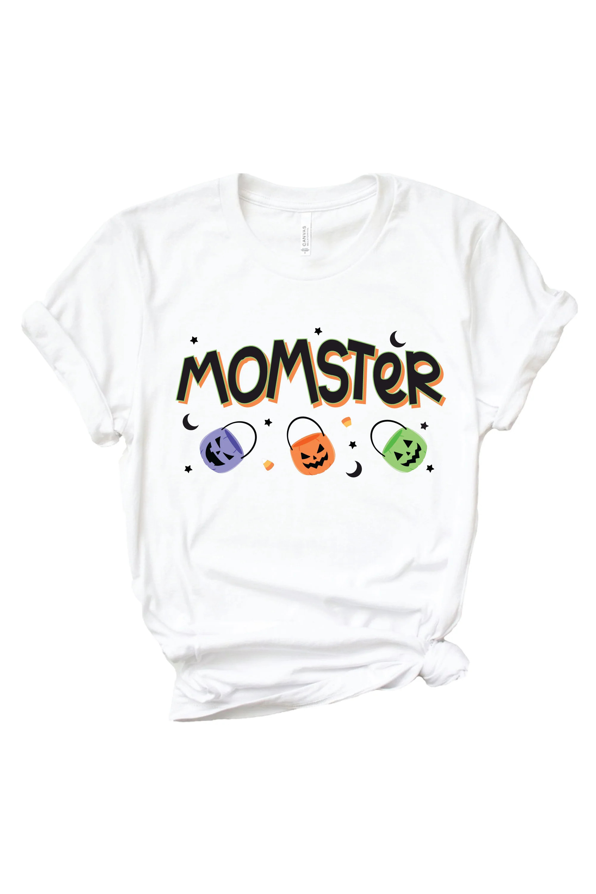 'Momster' Adult Halloween Graphic Tee | White | Caden Lane