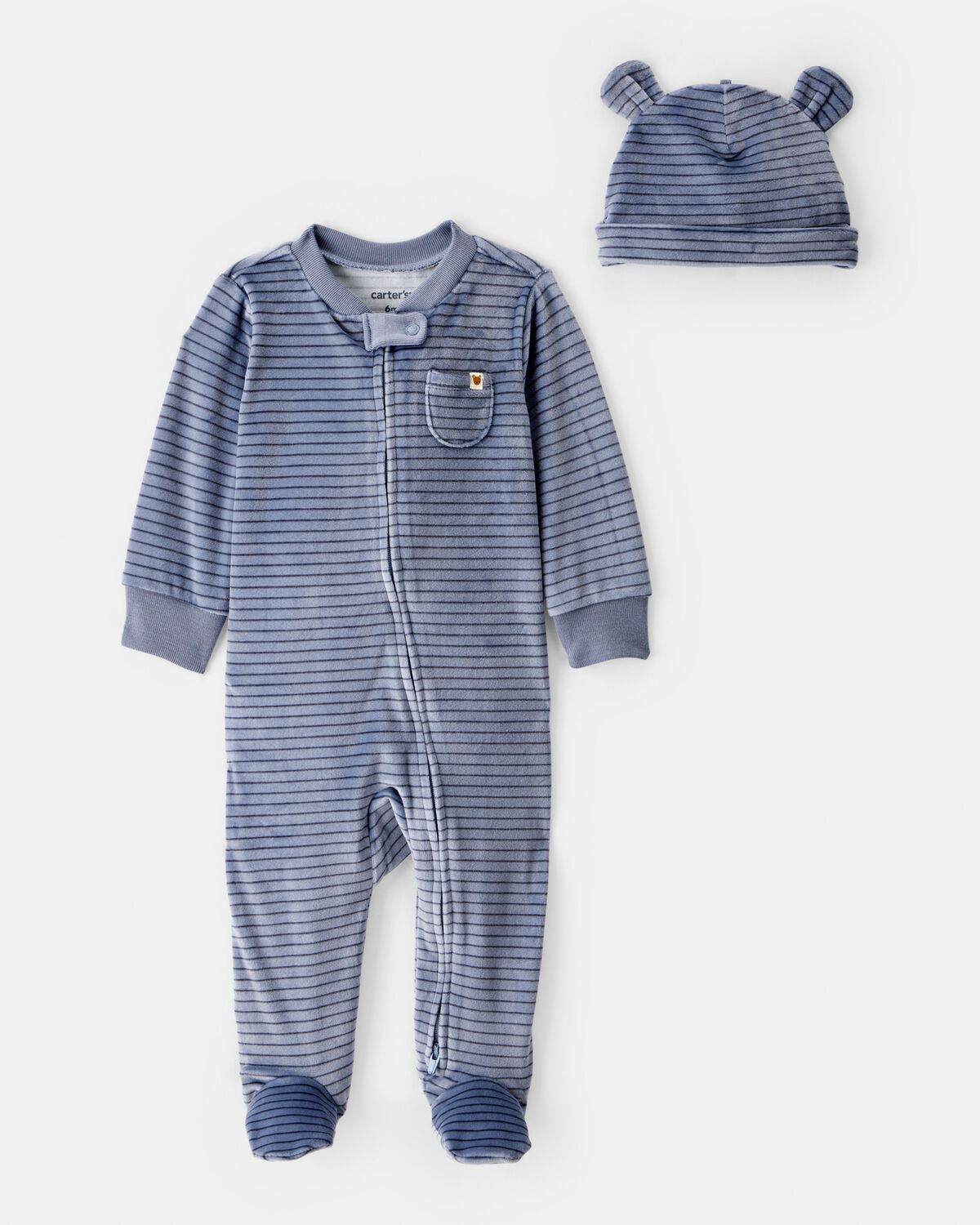 Baby Boy 2-Piece DreamPlush Long-Sleeve Snug Fit Sleep & Play Pajamas - Blue | Carter's Inc