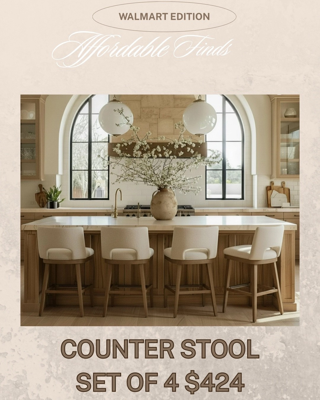 Designer dupe stools. Set of 4! Sale #barstool #kitchenstool #kitchen 

#LTKmomlife #LTKHome #LTKSaleAlert