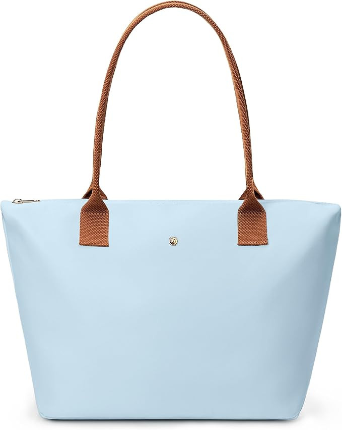 KALIDI Tote Bag for Women Nylon Top-Handle Purse,Shoulder Hobo handBag with Zipper Leisure Foldab... | Amazon (US)