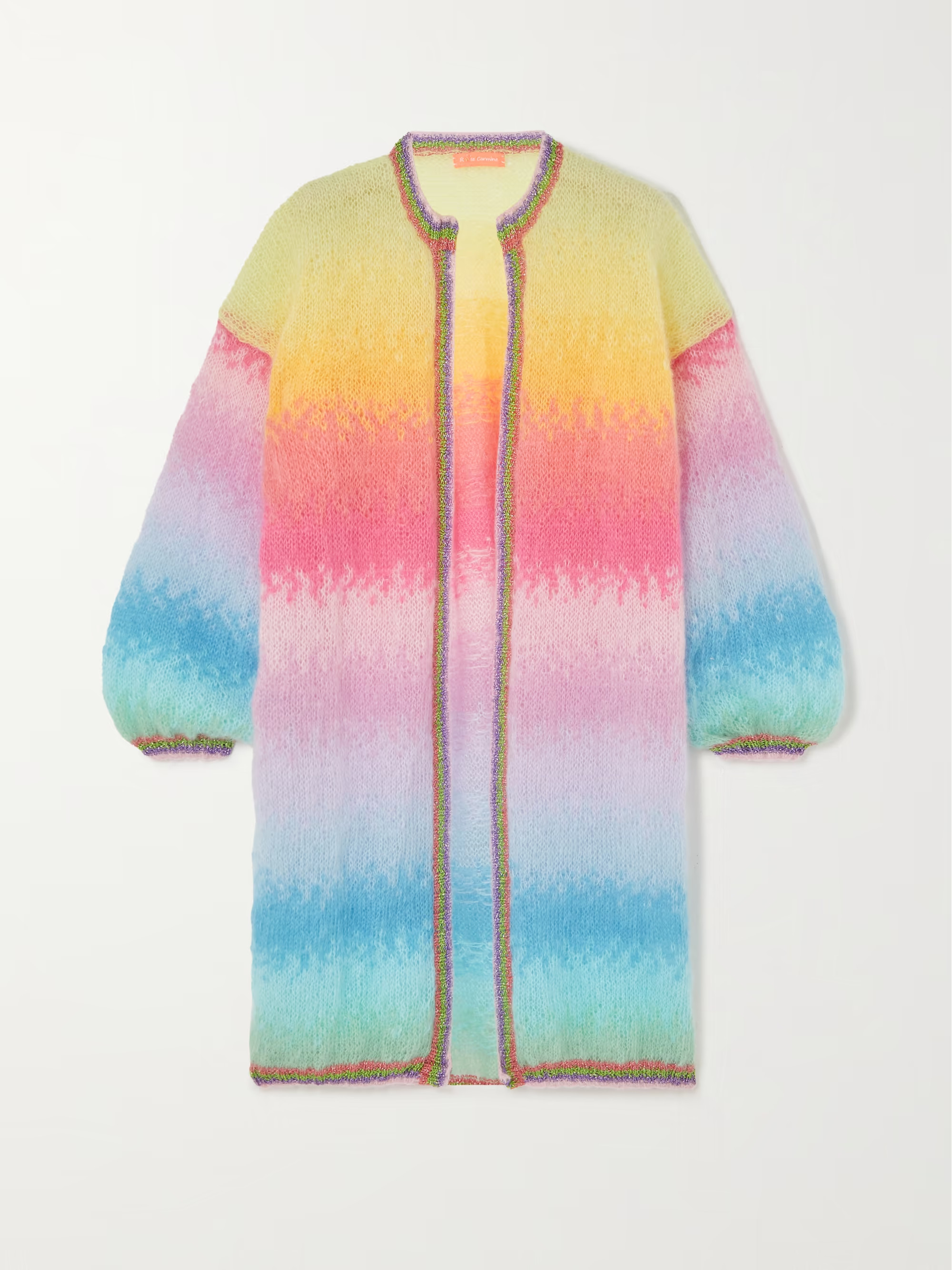 Striped metallic mohair-blend cardigan | NET-A-PORTER (US)