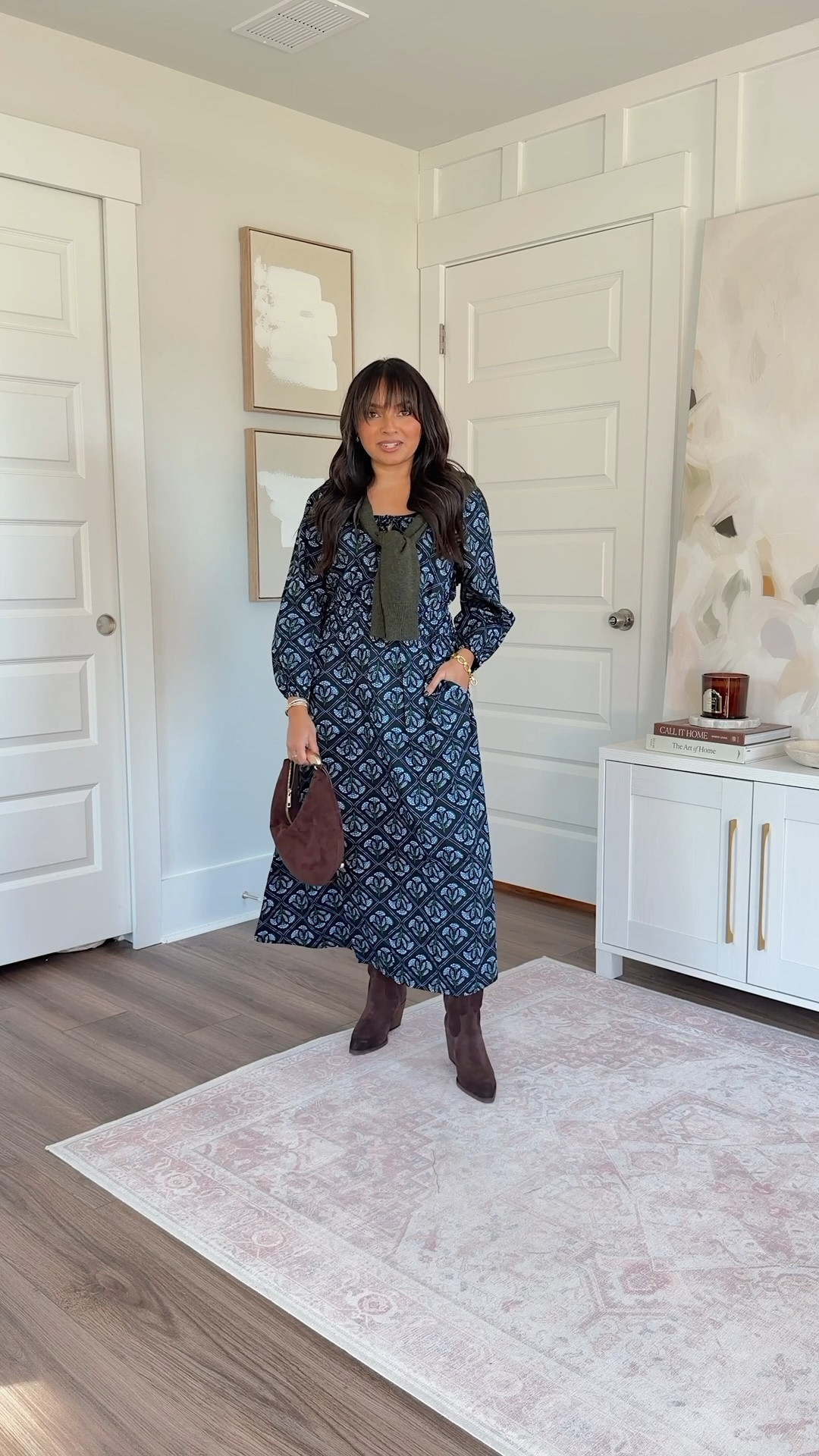 Blue printed long sleeve dress size 00 regular TTS - i wanted this dress to fit full length so i went with the regular sizing
Green heather loden sweater size xxs regular TTS
Brown cafe noir boots size 5.5 TTS



fall outfits 2025
fall outfit ideas
casual fall outfits
chic fall outfits
fall fashion inspo
everyday fall outfits
fall style guide
fall capsule wardrobe
fall street style
30 something fall fashion
petite fall outfits
petite fall fashion
fall outfits for petites
petite style fall
fall outfit ideas petite
cozy fall outfits
Rachel Miranda Blog
Honeysweetpetite
Honey Sweet Petite


#LTKSaleAlert #LTKStyleTip #LTKPetite