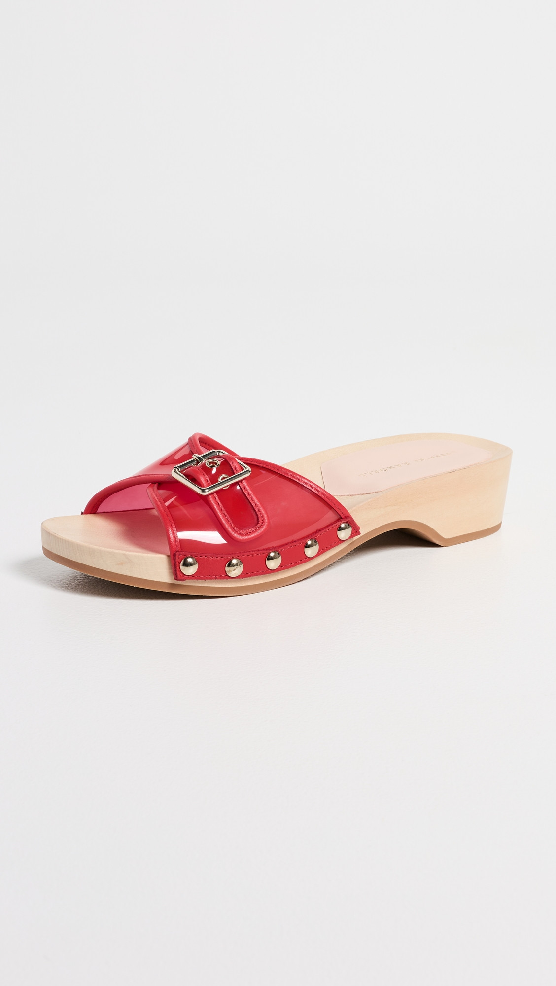 Loeffler Randall Paulie Studded Flat Sandals Red 8.5 | Shopbop