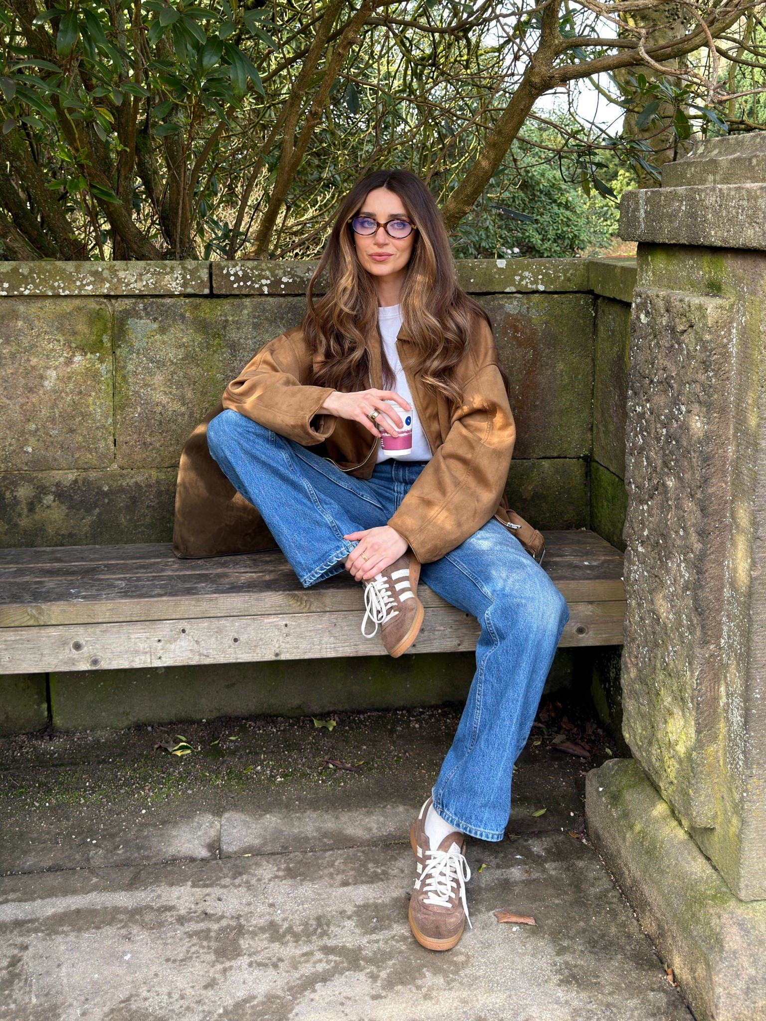 Suede jacket paired with jeans and trainers for an easy spring outfit 🌼🌸 

#LTKeurope #LTKuk #LTKspring