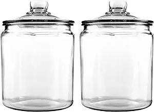 Anchor Hocking Heritage Hill 1/2 Gallon Glass Jar with Lid, Set of 2 | Amazon (US)