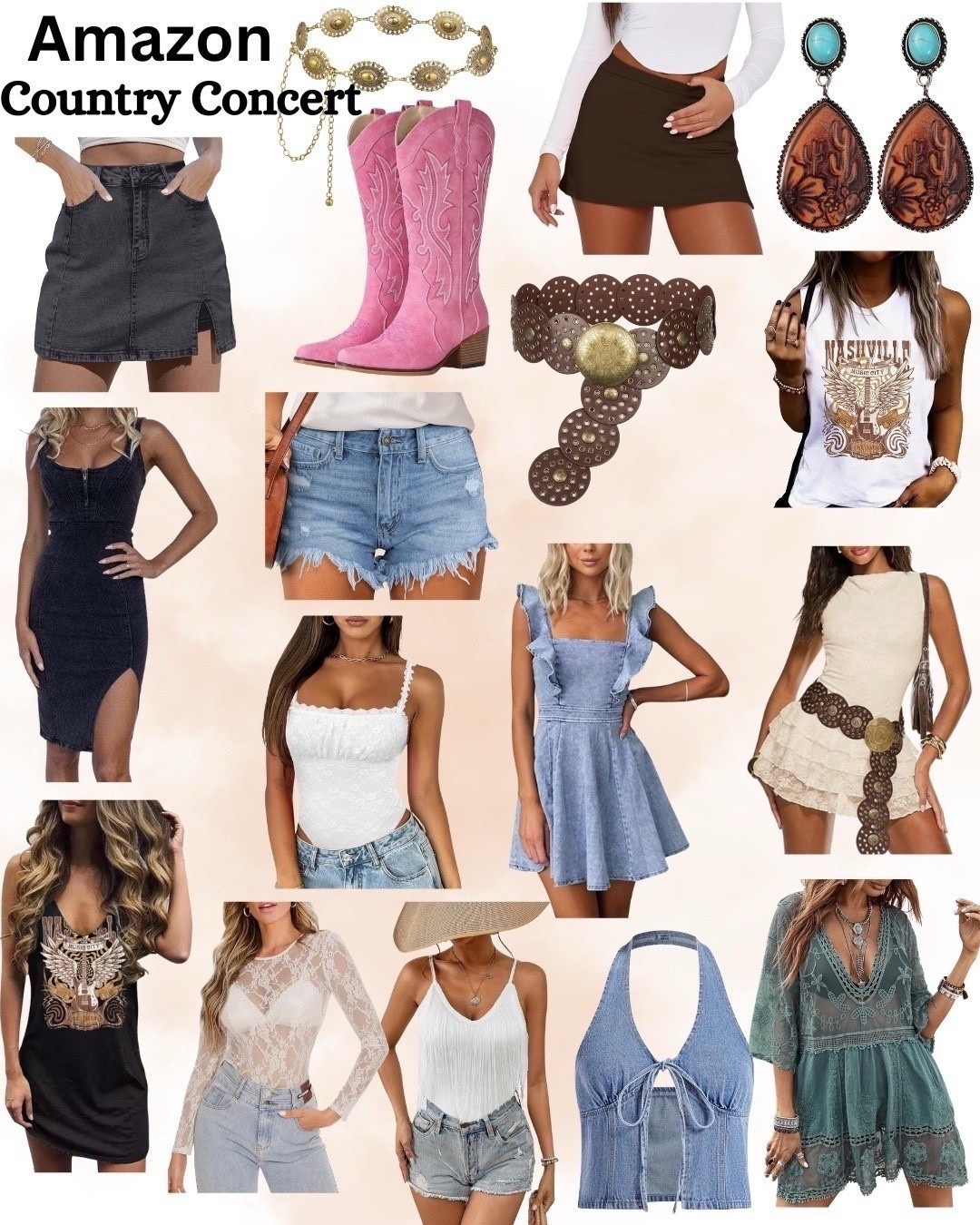 Country concert outfit. Country concert style. Western style. Western outfit. Western belts. Cowboy boots. Summer concert. Nashville outfit. Amazon country concert outfit 


#LTKootd #LTKFestival #LTKSaleAlert
