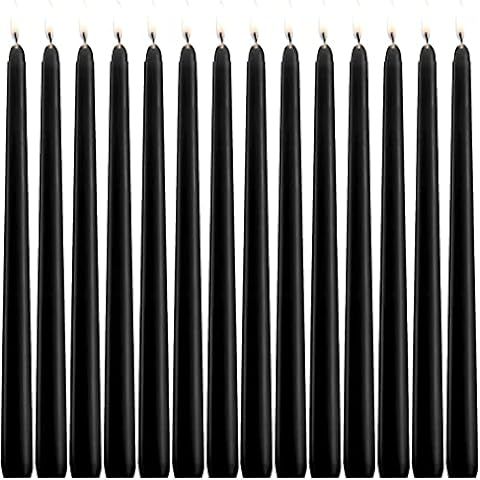 Amazon.com: 10 Inch BlackTaper Candles, 14 Pack Tall Unscented Dripless Candles with Cotton Wicks... | Amazon (US)