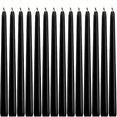 10 Inch BlackTaper Candles, 14 Pack Tall Unscented Dripless Candles with Cotton Wicks Perfect for... | Amazon (US)