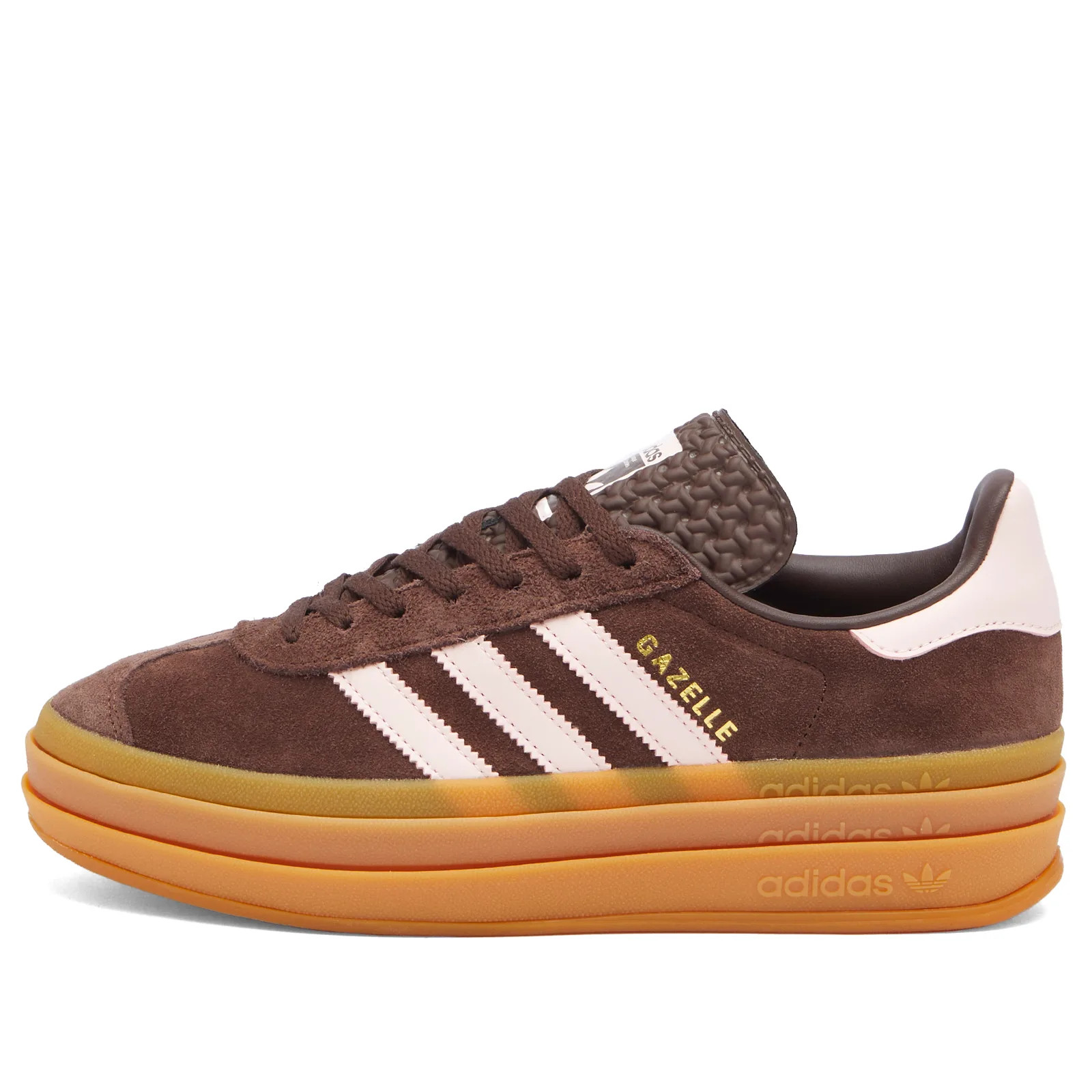 Adidas Women's Gazelle Bold W in Auburn/Icey Pink/Gold, Size UK 4.5 | END. Clothing