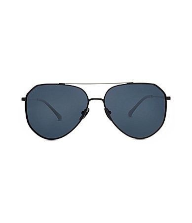 DIFF Eyewear Unisex Polarized Geometric Aviator Sunglasses - Black/Grey | Dillard's