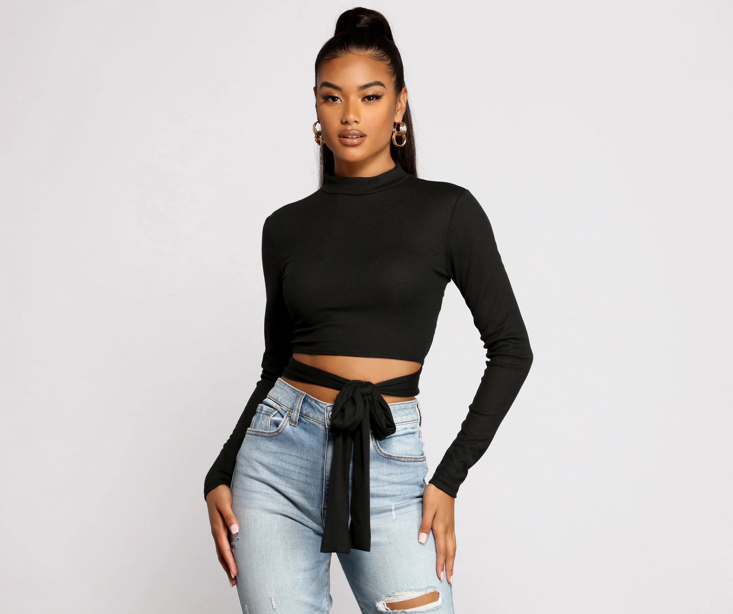 Sleek and Snatched Ribbed Knit Crop Top | Windsor Stores
