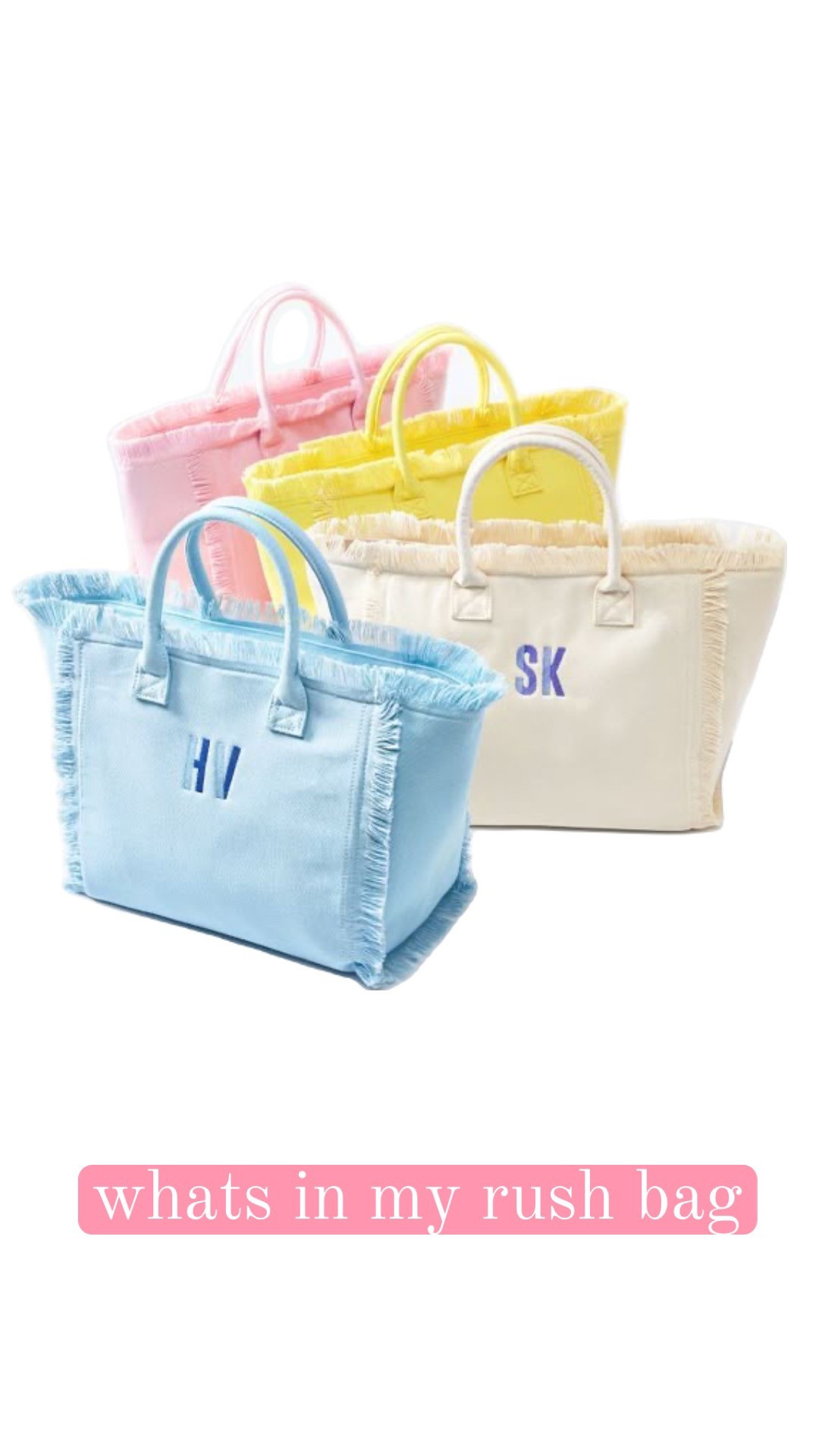sorority rush essentials 
#whatsinmybag#sorority#rushweek