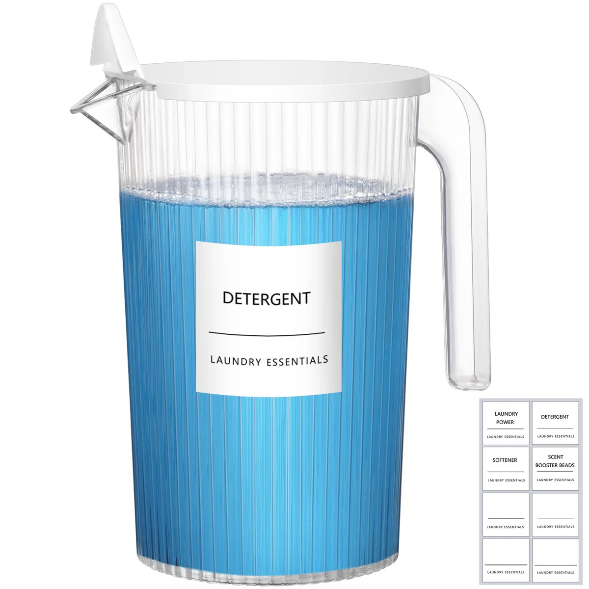 Plastic Laundry Detergent Dispenser With Handle, 51oz Detergent Containers With Fully Covered Dus... | Wayfair North America
