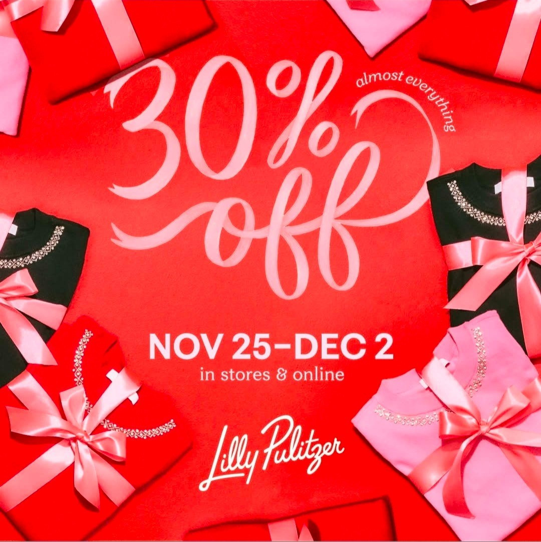 everything is 30% off NOW! #LILLYPULITZER 

#LTKCyberWeek #LTKGiftGuide #LTKHoliday