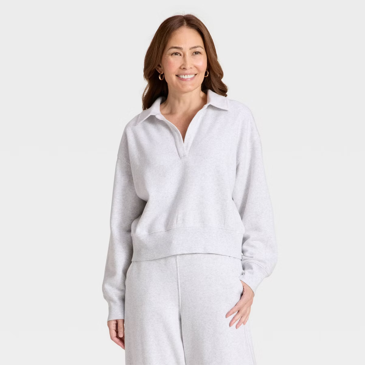 Women's Fleece Polo Sweatshirt - Universal Thread™ | Target