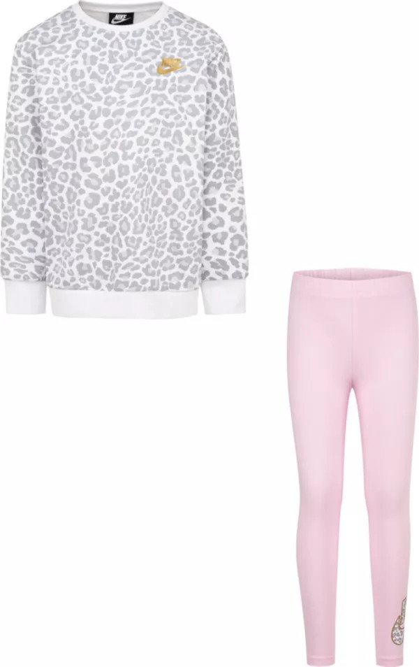 Nike Toddler Girls' Leopard Crew Set | Dick's Sporting Goods