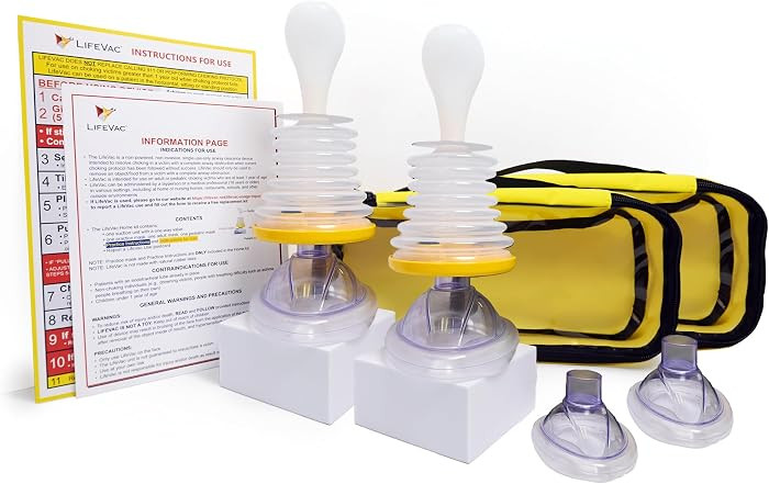 LifeVac Yellow Travel Kit 2 Pack - Portable Suction Rescue Device, First Aid Kit for Kids and Adu... | Amazon (US)