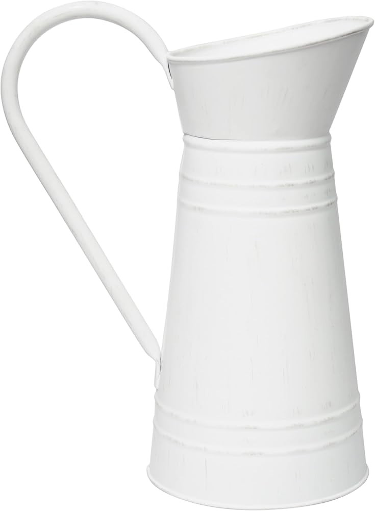 Hosley® Metal Pitcher Vase, Farmhouse Rustic Watering Can Flower Jug, Vintage Shabby Chic Milk J... | Amazon (US)