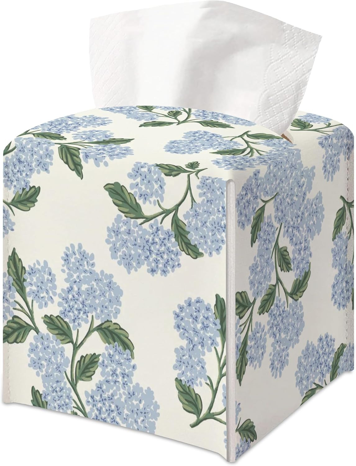 Summer Blue and Green Hydrangea Square Tissue Box Cover | Amazon (US)