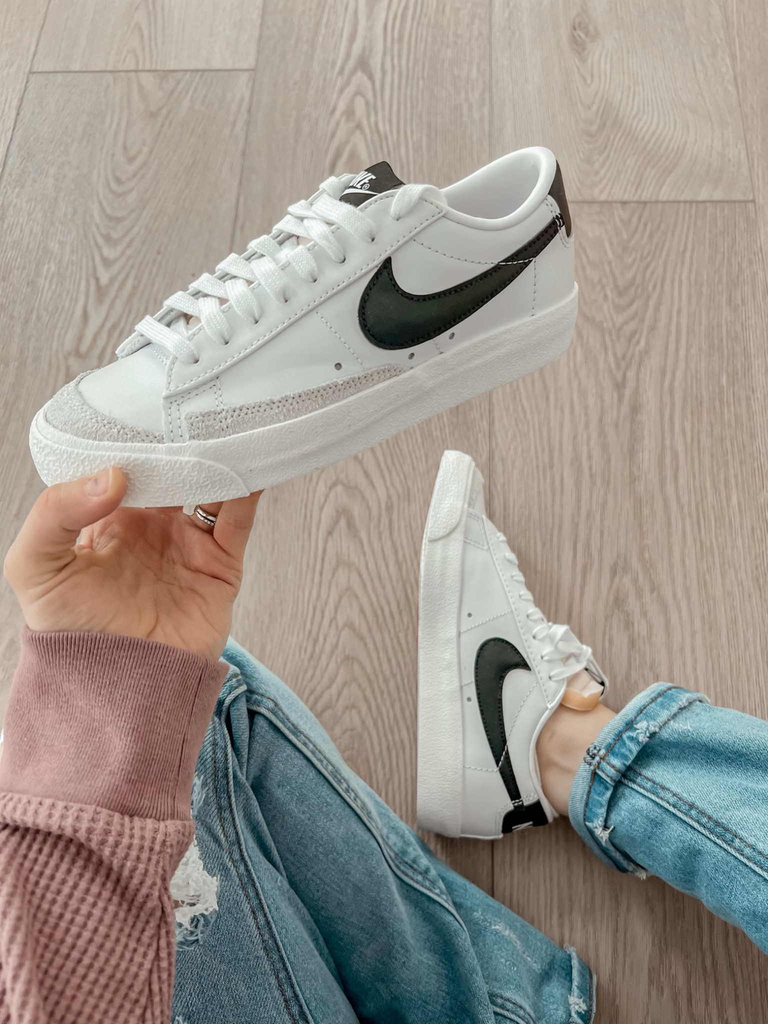 My go-to Nike blazers 😍 I’m obsessed with these sneakers, and they are on sale today! Linking a few similar options for you guys too! 🫶🏻

Come stay awhile, sneakers, tennis shoes, Nike, trendy shoes for women   

#LTKSaleAlert #LTKStyleTip #LTKActive