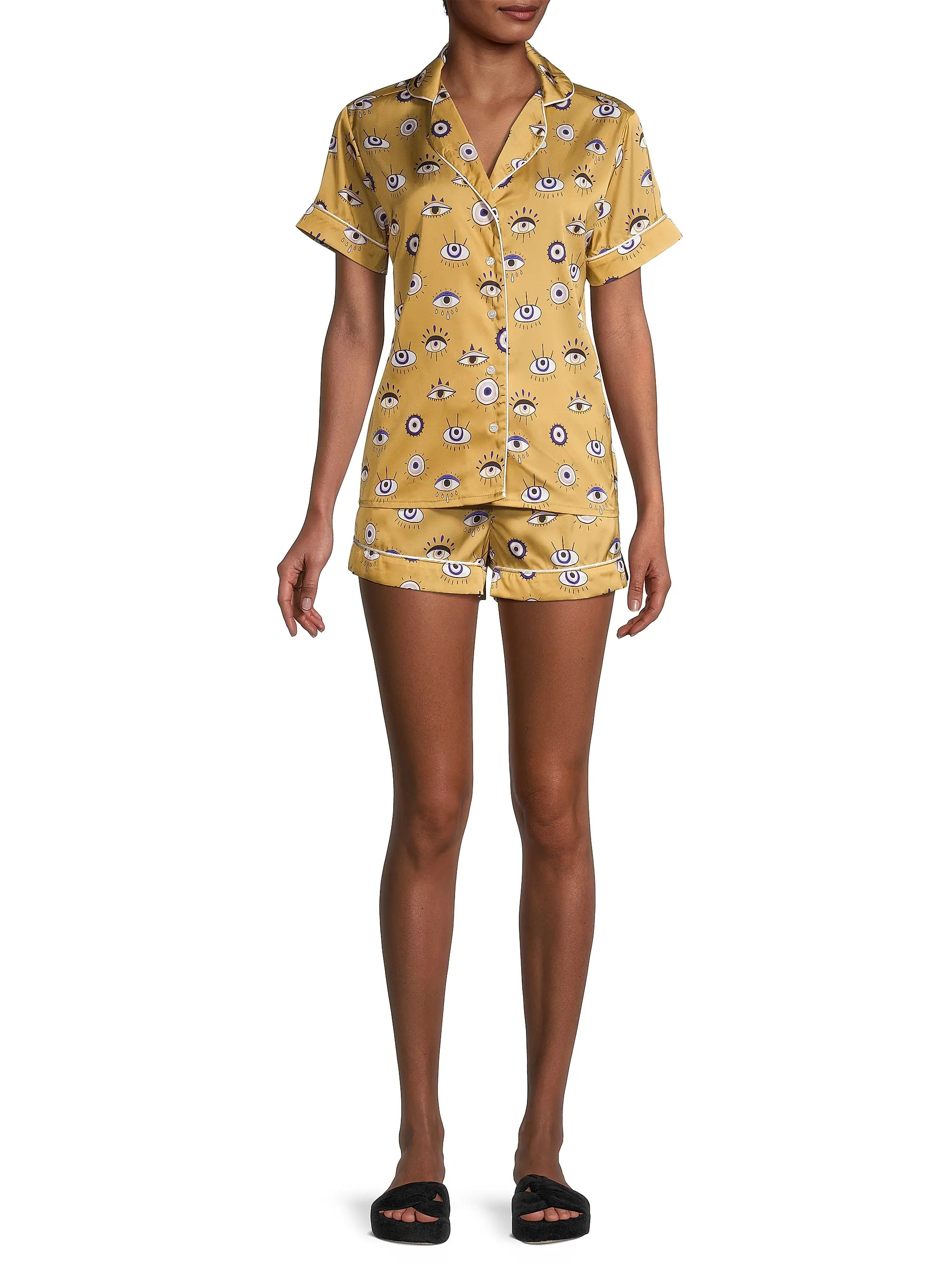 Two-Piece Amara Evil Eye Shorts Pajama Set | Saks Fifth Avenue