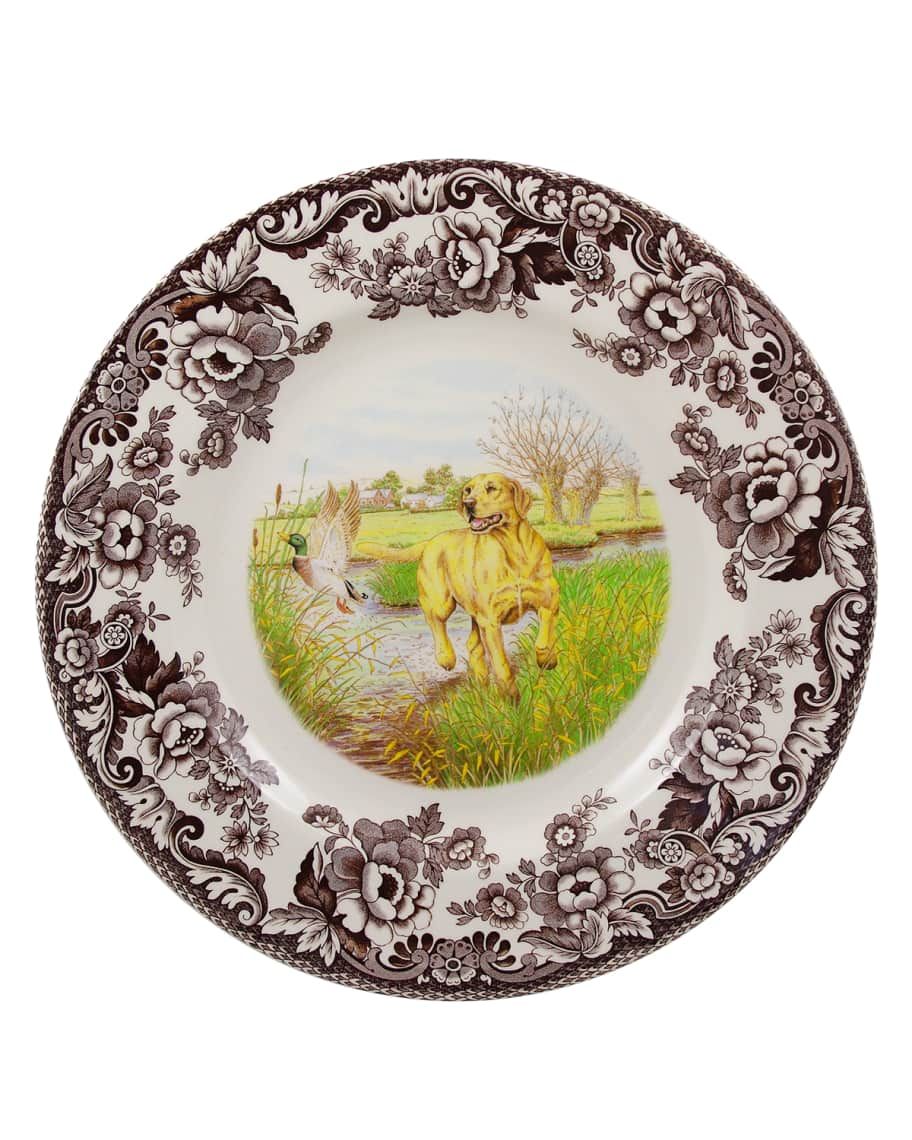 Spode Woodland Hunting Dogs Yellow Lab Dinner Plate | Neiman Marcus