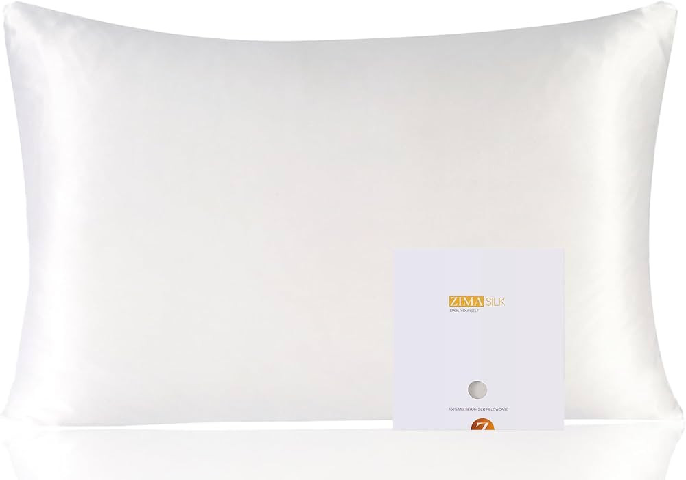 ZIMASILK 100% Pure Mulberry Silk Pillowcase for Hair and Skin Health,Soft and Smooth,Both Sides P... | Amazon (US)