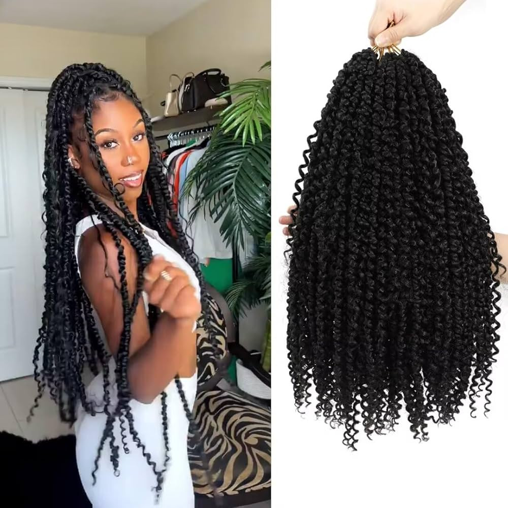 Goddess Passion Twist Crochet Hair 18Inch 8Packs Boho Passion Twist Hair with Curly End Pre-twist... | Amazon (US)