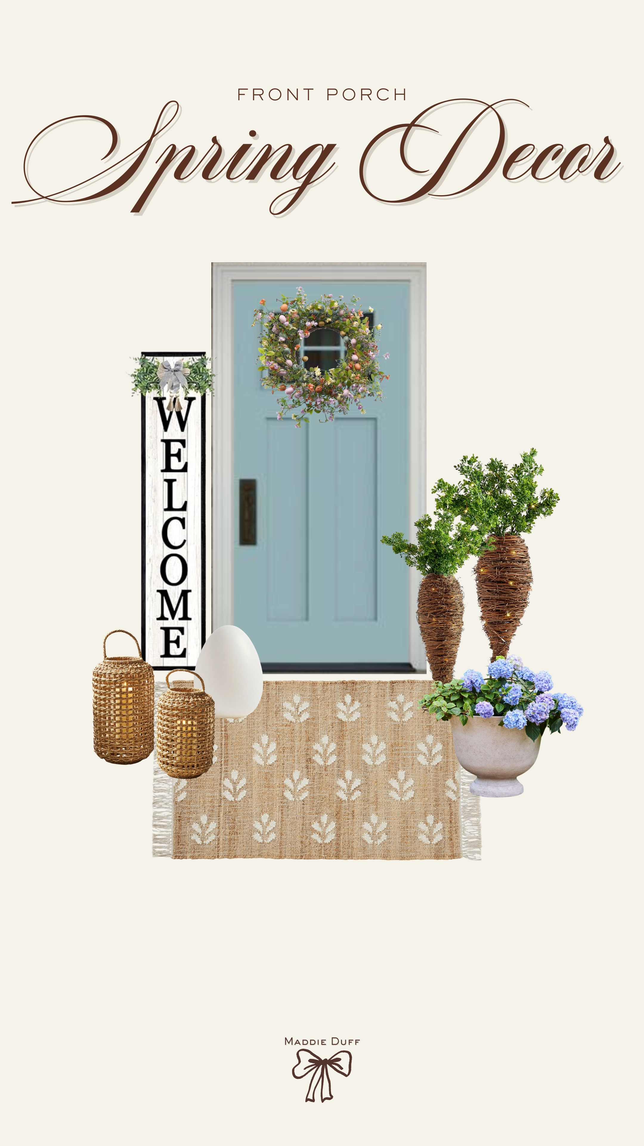 Spring front porch decor! With a few cute Easter decor touches, so cute if you're hosting this year!

spring home, easter decor, spring outdoor decor, easter home decor, affordable porch refresh 

 

#LTKSeasonal #LTKHome