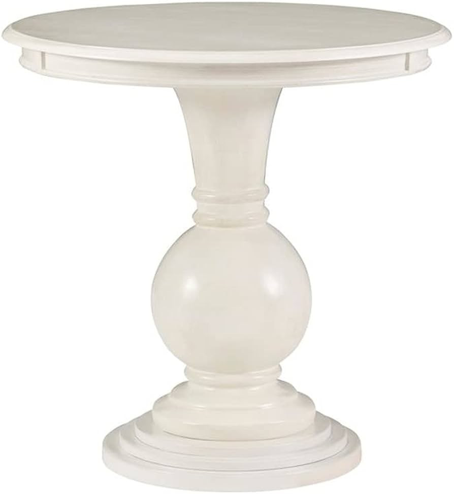Powell Furniture Linon Aspen Round Wood Accent Table in Cream | Amazon (US)