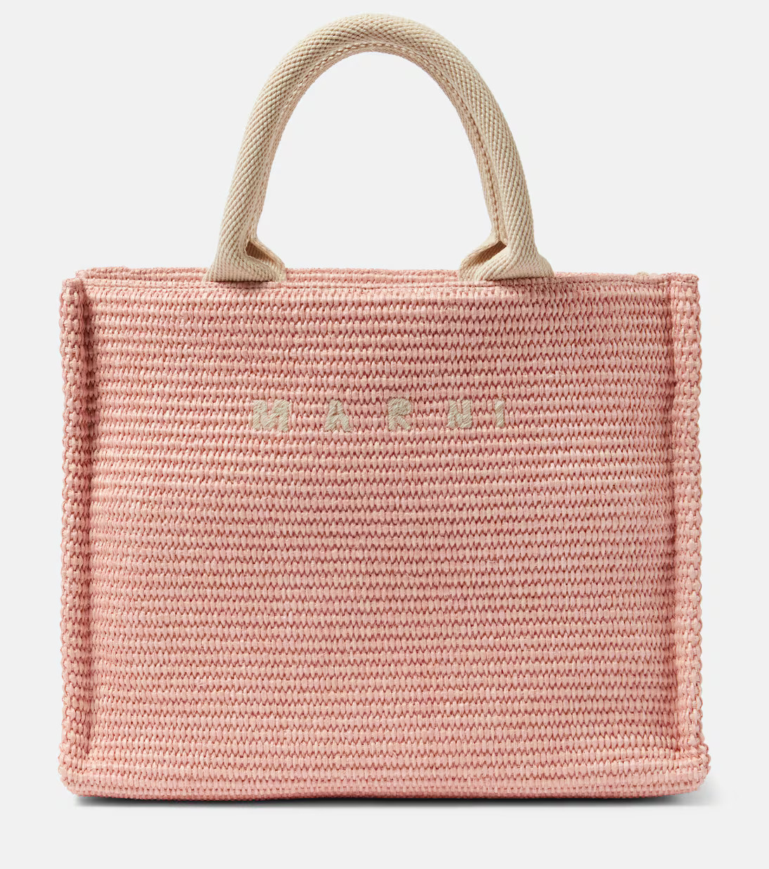 Small logo raffia-effect tote bag | Mytheresa (US/CA)