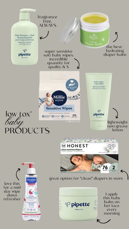 Low toxic baby products- some of my favorite clean brands to use on my little. 

I say low tox, because some* of the ingredients are not 100% clean, these products are available in the store and have better quality than the ordinary versions. Do your own research, try swatch tests before fully committing to a brand shift!

#LTKbaby #LTKfamily #LTKkids