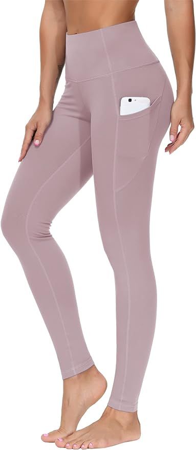 THE GYM PEOPLE Thick High Waist Yoga Pants with Pockets, Tummy Control Workout Running Yoga Leggi... | Amazon (US)