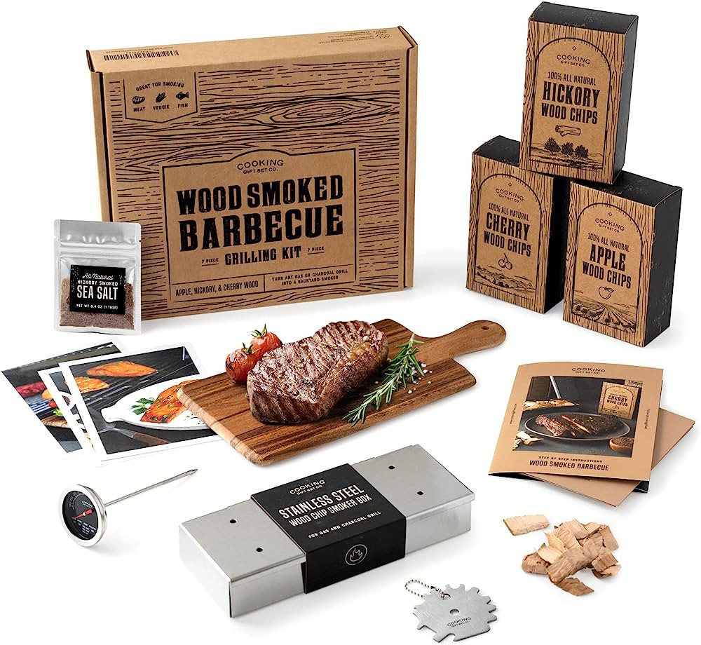 Wood Smoked BBQ Grill Kit for Dad | Gift for Men: Brother, Boyfriend, & Gifts for Husband | Uniqu... | Amazon (US)