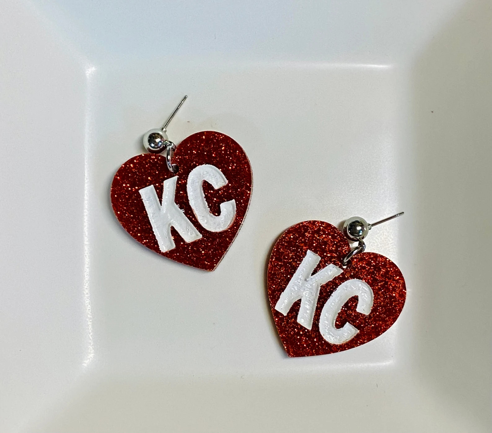 Kansas City Football Earrings, Chiefs, Red Kingdom, Football Fan Gift - Etsy | Etsy (US)