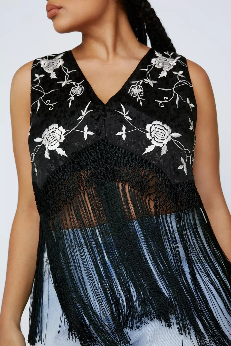 Plus Embroidered Tassel Hem Waistcoat | Nasty Gal (US)