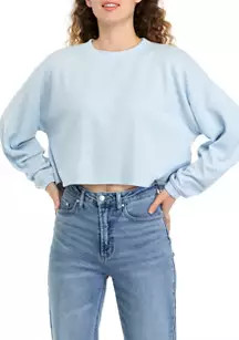 Juniors' Long Sleeve East West Dolman Crop Top | Belk