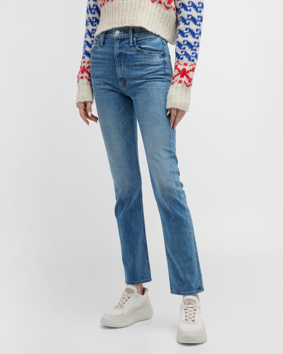 High-Waisted Rider Skimp Straight-Leg Jeans | Neiman Marcus