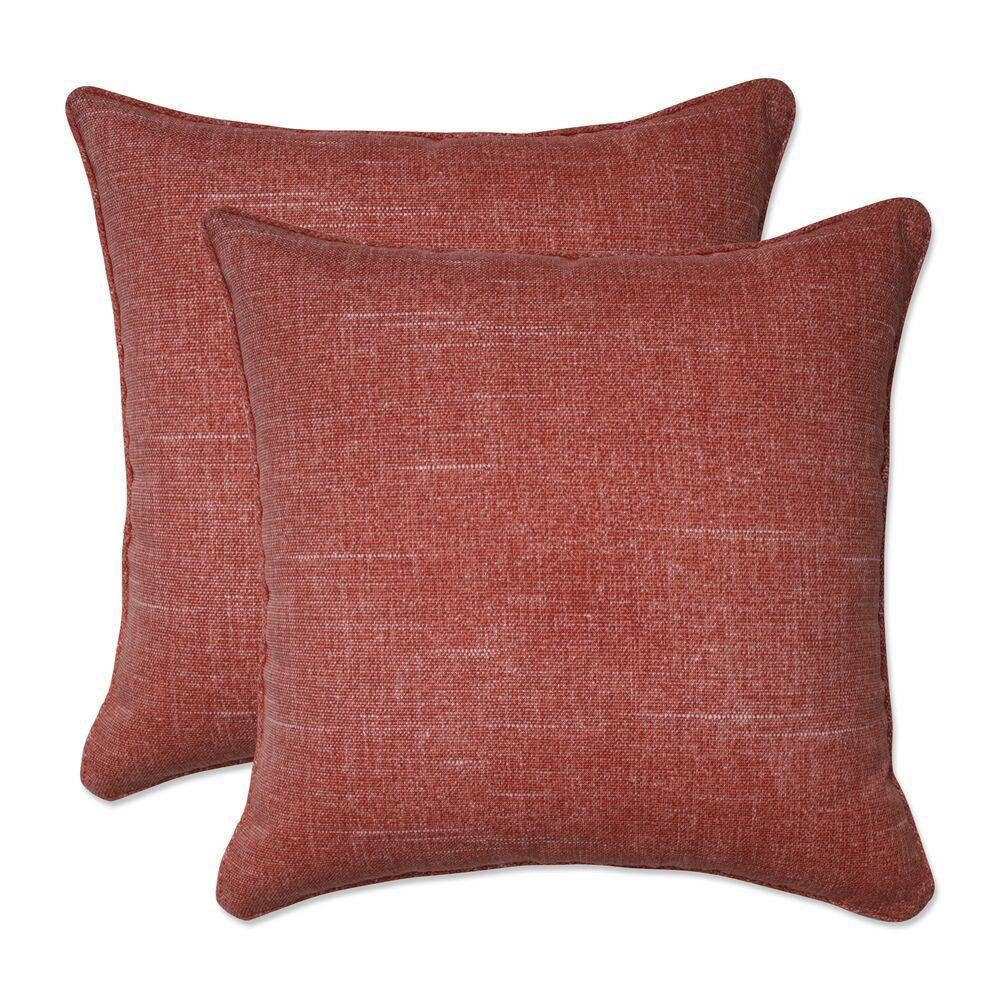 2pc 16.5"" Outdoor/Indoor Throw Pillow Set Tory Sunset Orange - Pillow Perfect | Target