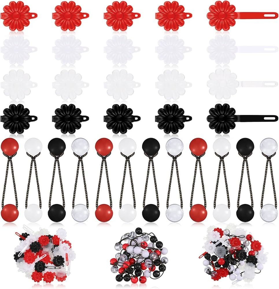 72 Pcs Hair Barrettes for Girls Hair Balls Self Hinge Hair Barrettes Ties Bubble Hair Accessories... | Amazon (US)