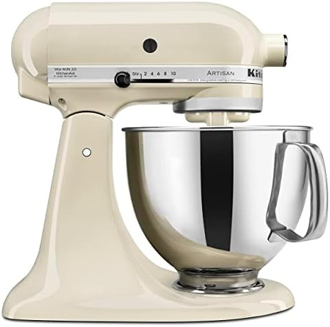 KitchenAid Artisan Series 5 Quart Tilt Head Stand Mixer with Pouring Shield KSM150PS, Almond Crea... | Amazon (US)