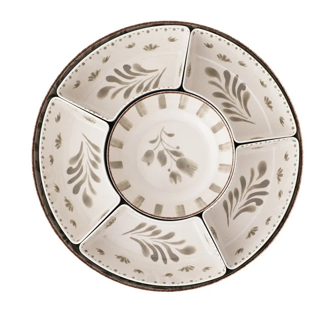 Better Homes & Gardens Bamboo Melamine Chip and Dip Tray, Grey | Walmart (US)