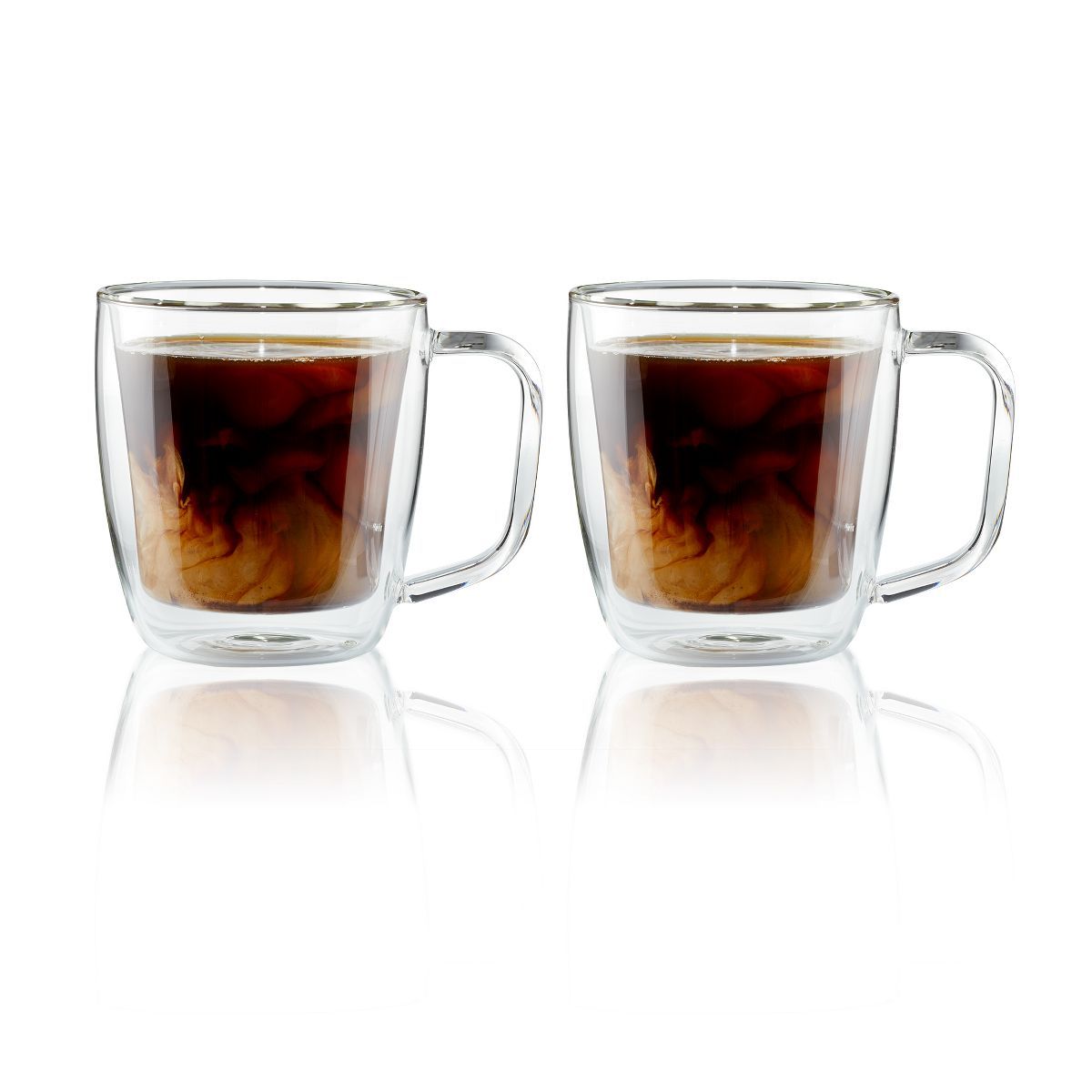Henckels Cafe Roma 2-pc Double-Wall Glassware 12oz. Glass Coffee Mug Set | Target