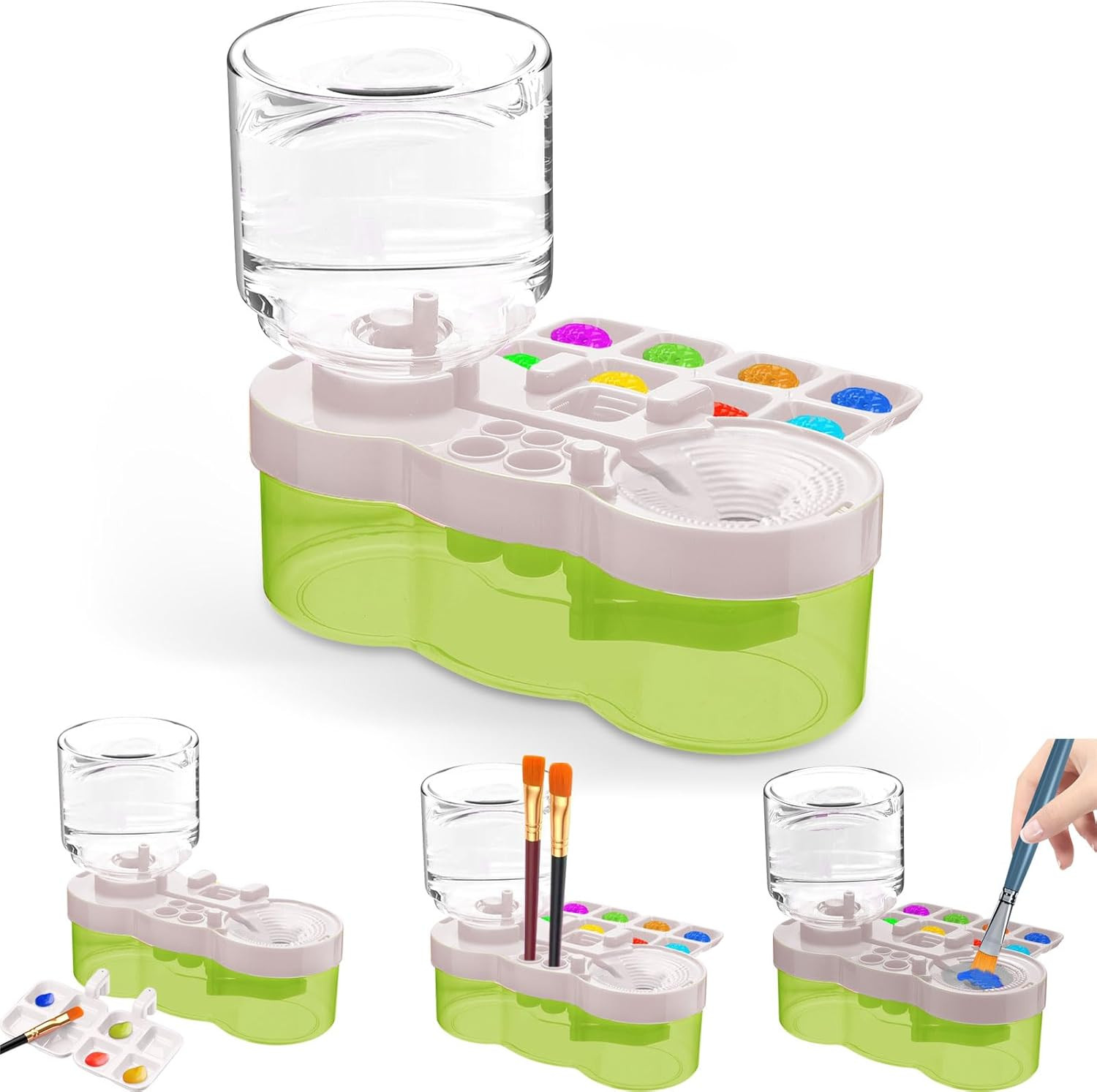 2025 Upgraded Paint Brush Cleaner Tool,Brush Rinser Cup Painting Running Water Circulation Art Su... | Amazon (US)