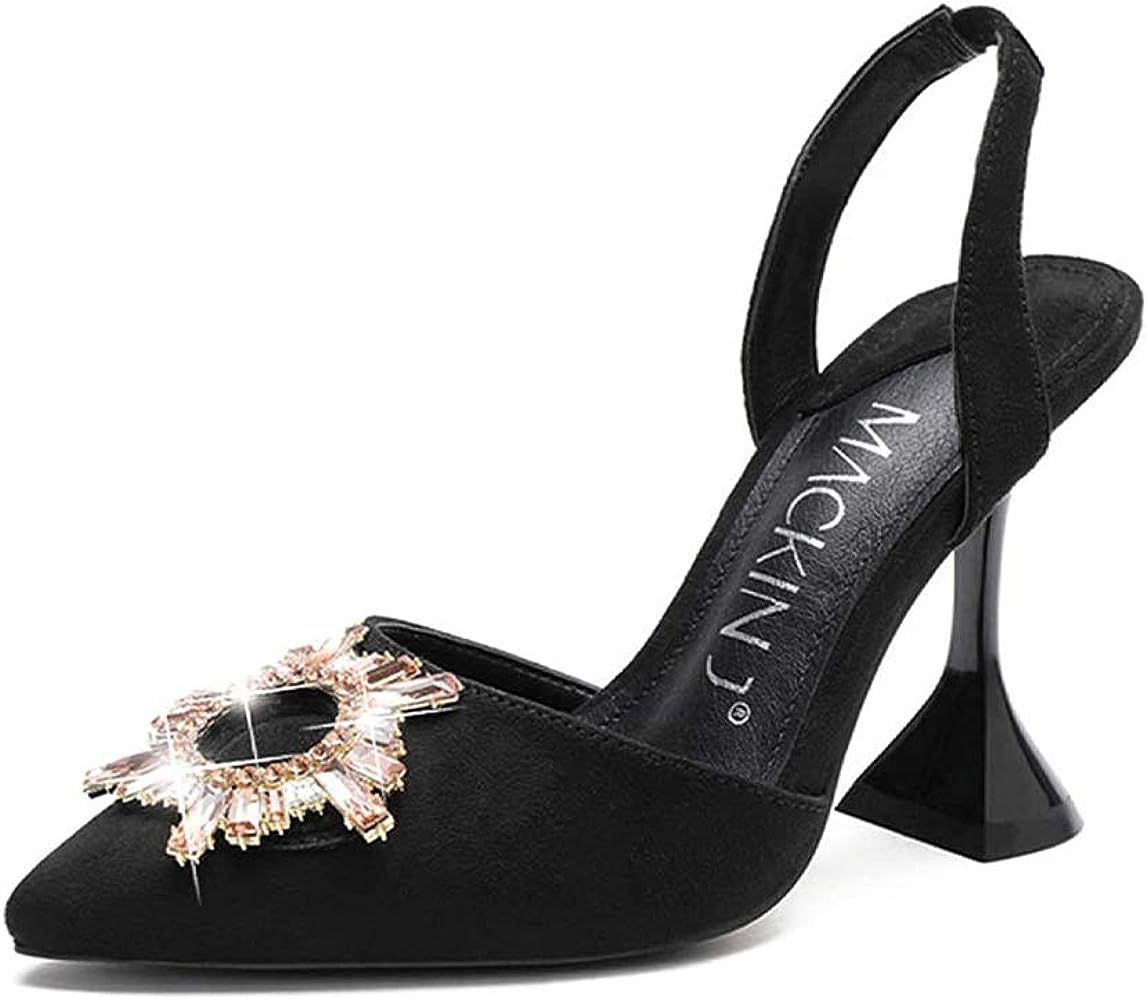 MACKIN J 188-6 Women's Clear Heels Sandals Pointed Toe Slip On Heels Dress Party Pumps Sandals | Amazon (US)