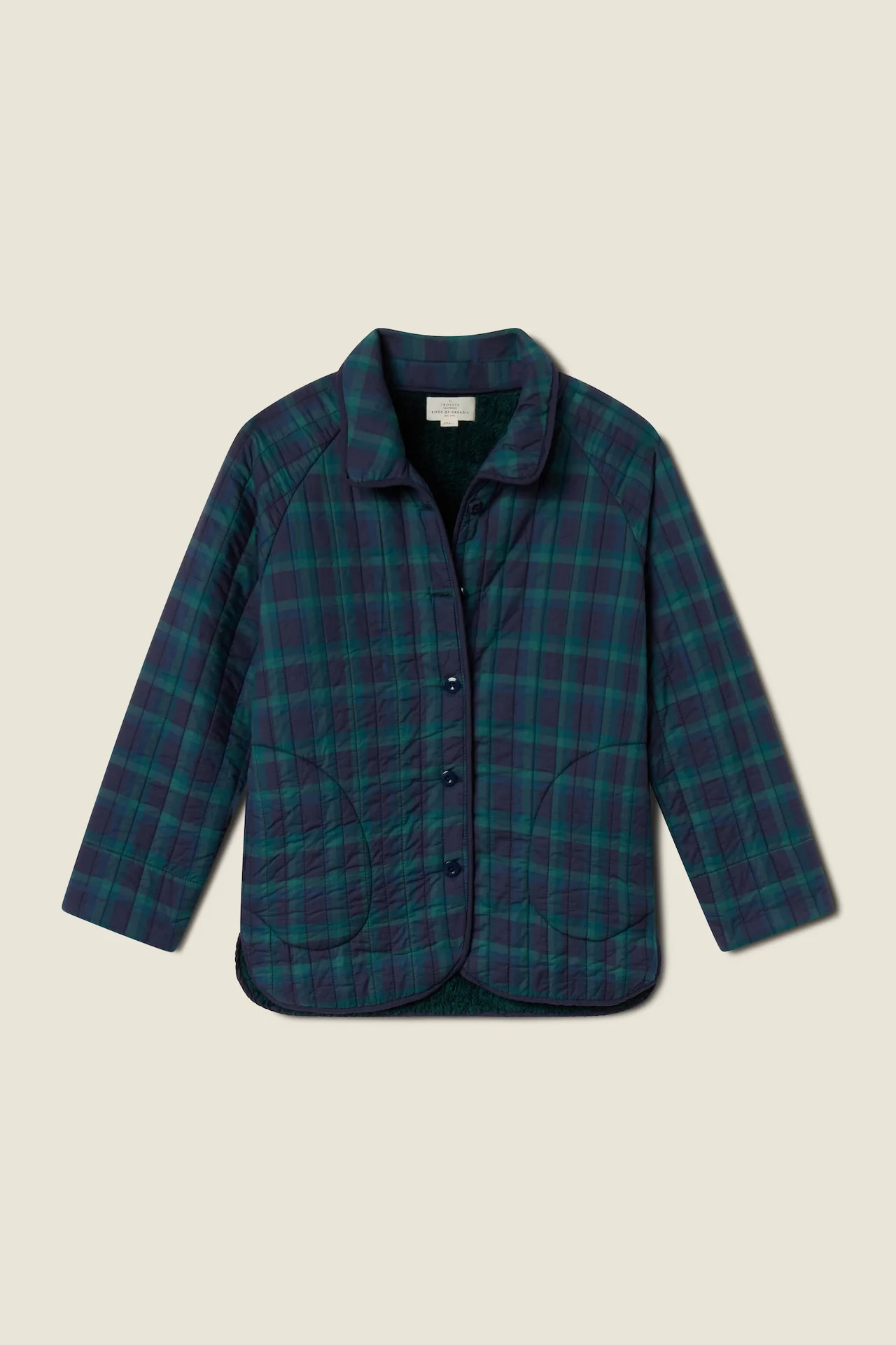 Ginny Quilted Jacket Nocturne Plaid | TROVATA