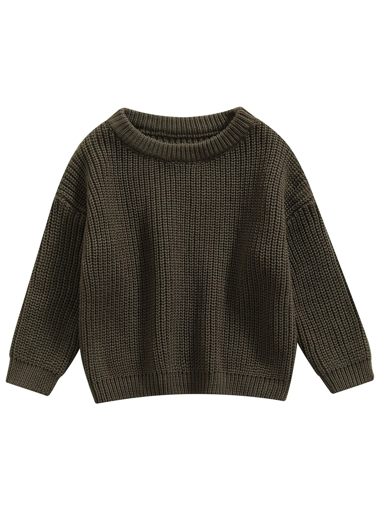 Yinyinxull Newborn Baby Boys Girls Knitted Sweaters Solid Color Long Sleeve O-neck Autumn Winter ... | Walmart (US)