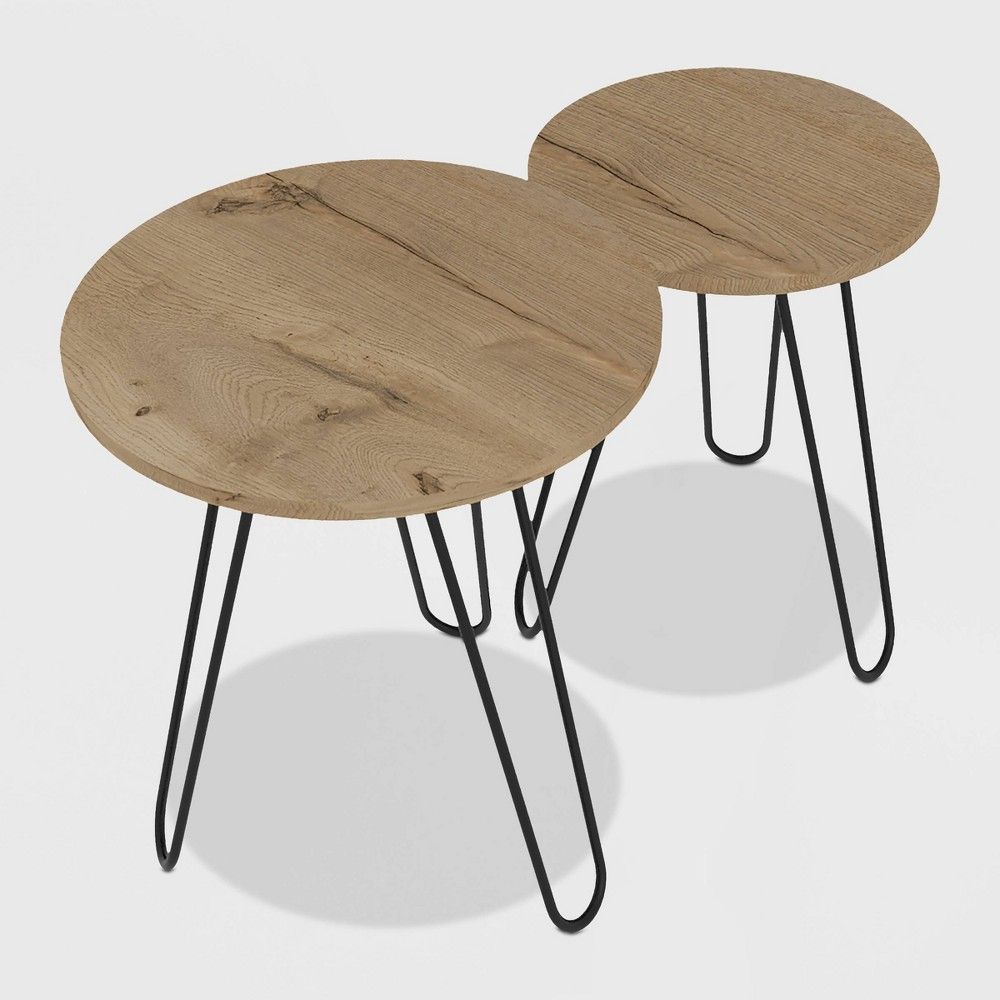 Set of 2 Aster Side Table Light Wood - RST Brands | Target