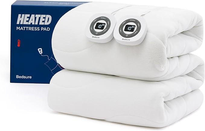 Bedsure Heated Mattress Pad King - Bed Warmer with Memory & Preheat Functions, 12-Hour Auto Off &... | Amazon (US)