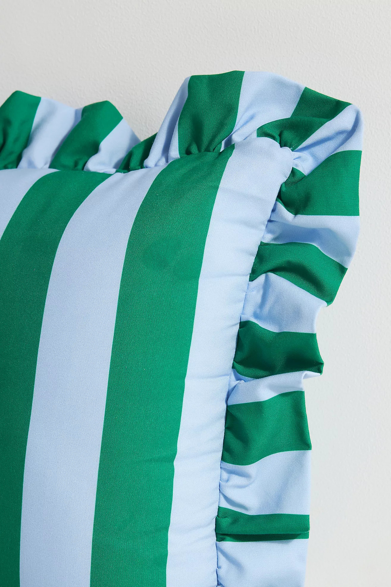 Maeve by Anthropologie Striped Ruffle Indoor/Outdoor Pillow | Anthropologie (US)